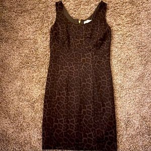 Michael Kors Olive Green Leopard Dress Size 4